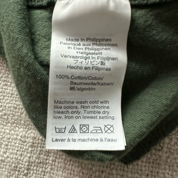 J. Crew knot goods men’s Forest Green warm Henley Top - Picture 7 of 8
